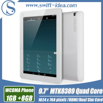 9.7inch Mtk8389 Quad Core 3G Built in 1GB+8GB Storage Android Tablet PC (PMI935t)